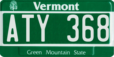 VT license plate ATY368