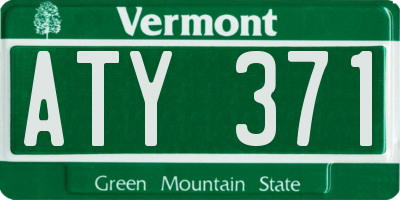 VT license plate ATY371