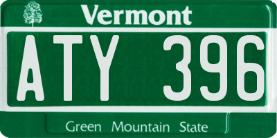 VT license plate ATY396