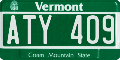VT license plate ATY409