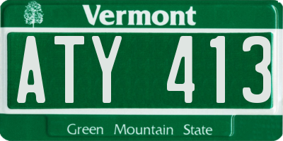 VT license plate ATY413