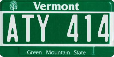 VT license plate ATY414