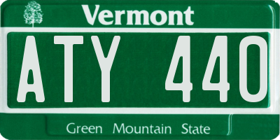 VT license plate ATY440