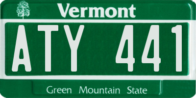 VT license plate ATY441