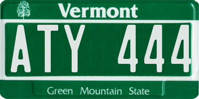 VT license plate ATY444