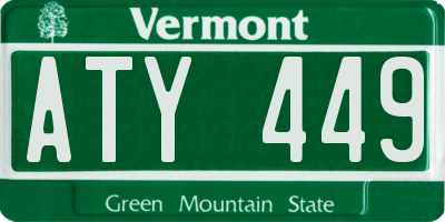 VT license plate ATY449