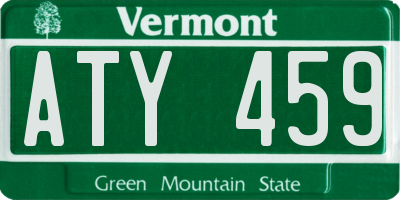 VT license plate ATY459