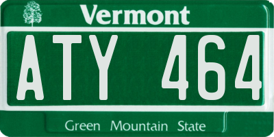 VT license plate ATY464