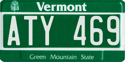 VT license plate ATY469
