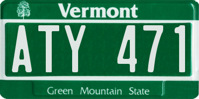 VT license plate ATY471