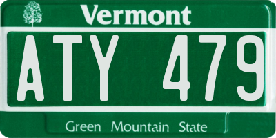 VT license plate ATY479