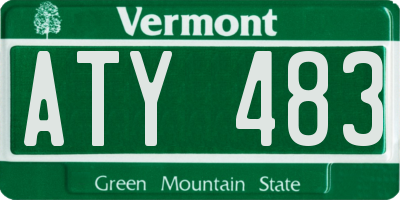 VT license plate ATY483