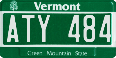 VT license plate ATY484