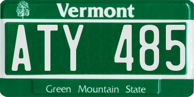 VT license plate ATY485
