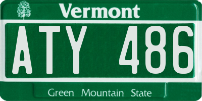 VT license plate ATY486