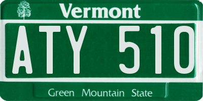 VT license plate ATY510