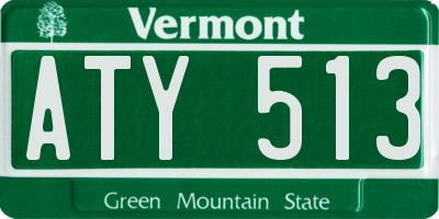 VT license plate ATY513