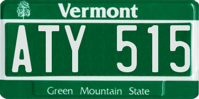 VT license plate ATY515