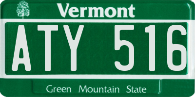 VT license plate ATY516