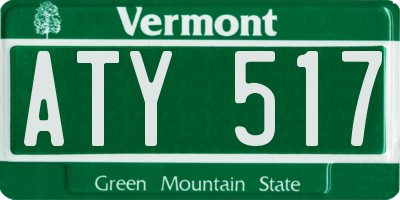 VT license plate ATY517