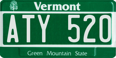 VT license plate ATY520