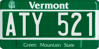 VT license plate ATY521