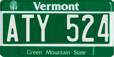 VT license plate ATY524