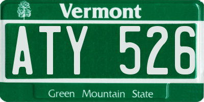 VT license plate ATY526