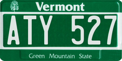 VT license plate ATY527