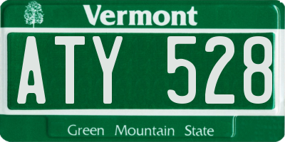 VT license plate ATY528