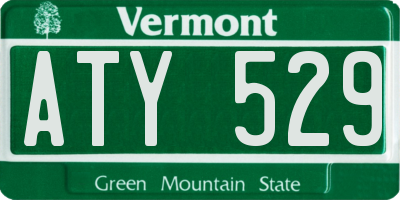 VT license plate ATY529