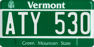 VT license plate ATY530
