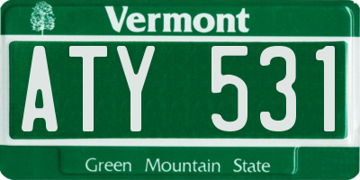 VT license plate ATY531
