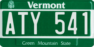 VT license plate ATY541