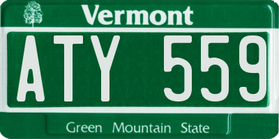 VT license plate ATY559