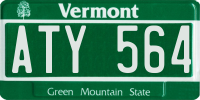 VT license plate ATY564