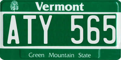 VT license plate ATY565