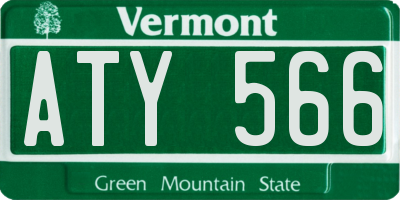 VT license plate ATY566