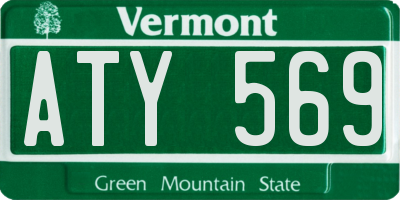 VT license plate ATY569