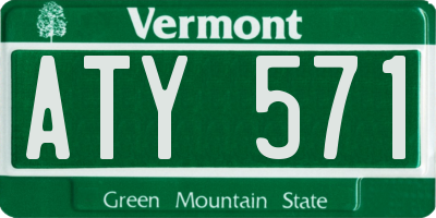 VT license plate ATY571