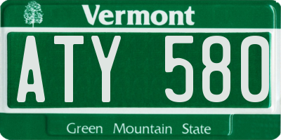 VT license plate ATY580