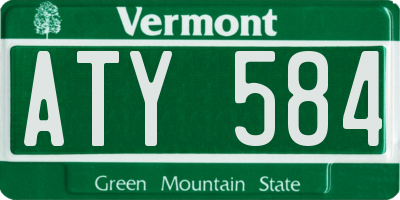 VT license plate ATY584