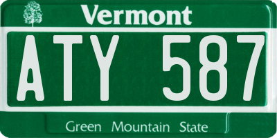 VT license plate ATY587