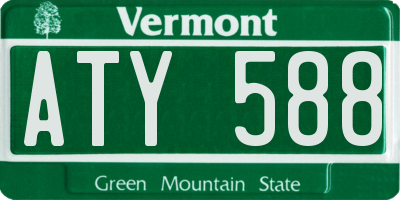 VT license plate ATY588