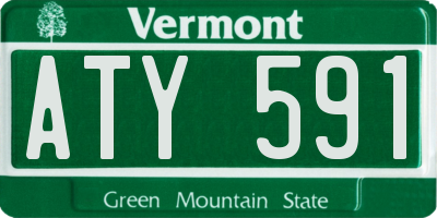VT license plate ATY591