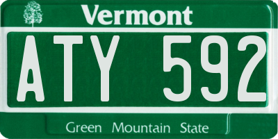 VT license plate ATY592