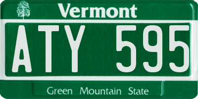 VT license plate ATY595