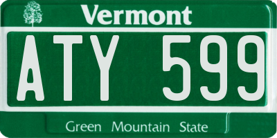 VT license plate ATY599