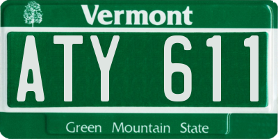 VT license plate ATY611