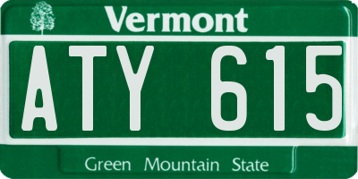 VT license plate ATY615